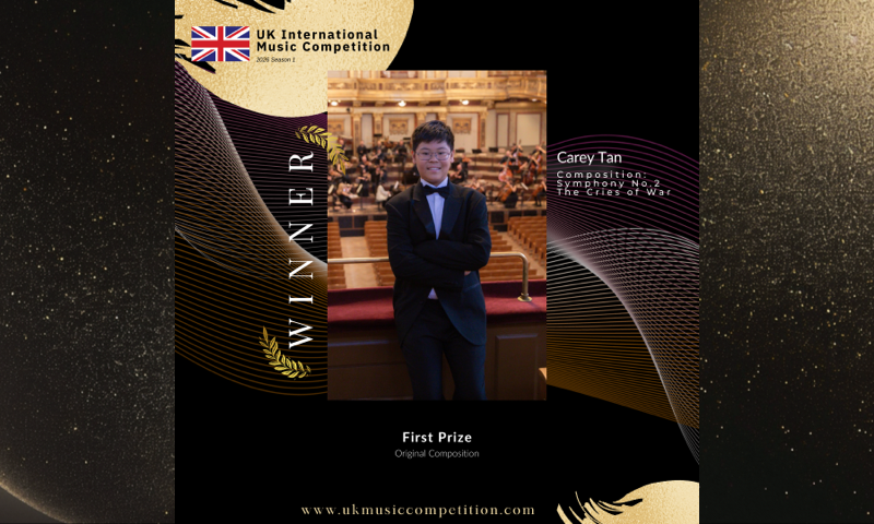 UK International Music Competition—First Prize in Original Composition